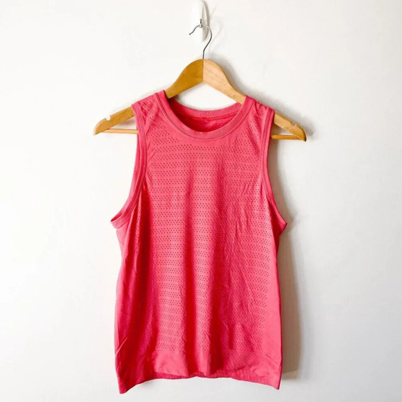 Lululemon Breeze By Muscle Tank II Silverescent Glossy / Glossy Pink Size 6 - Picture 4 of 6